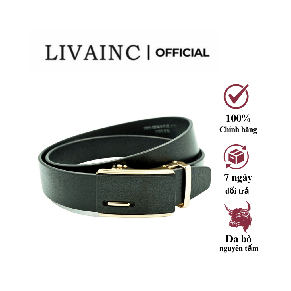 Thắt lưng LIVAINC da thật đầu khóa tự động